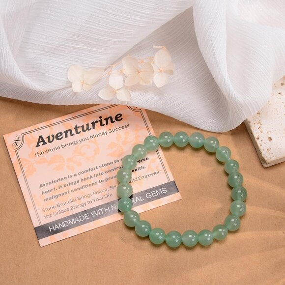 Handmade Yoga Stretch Elastic Bracelet Natural Stone Crystal Healing Power Energ - Picture 3 of 6